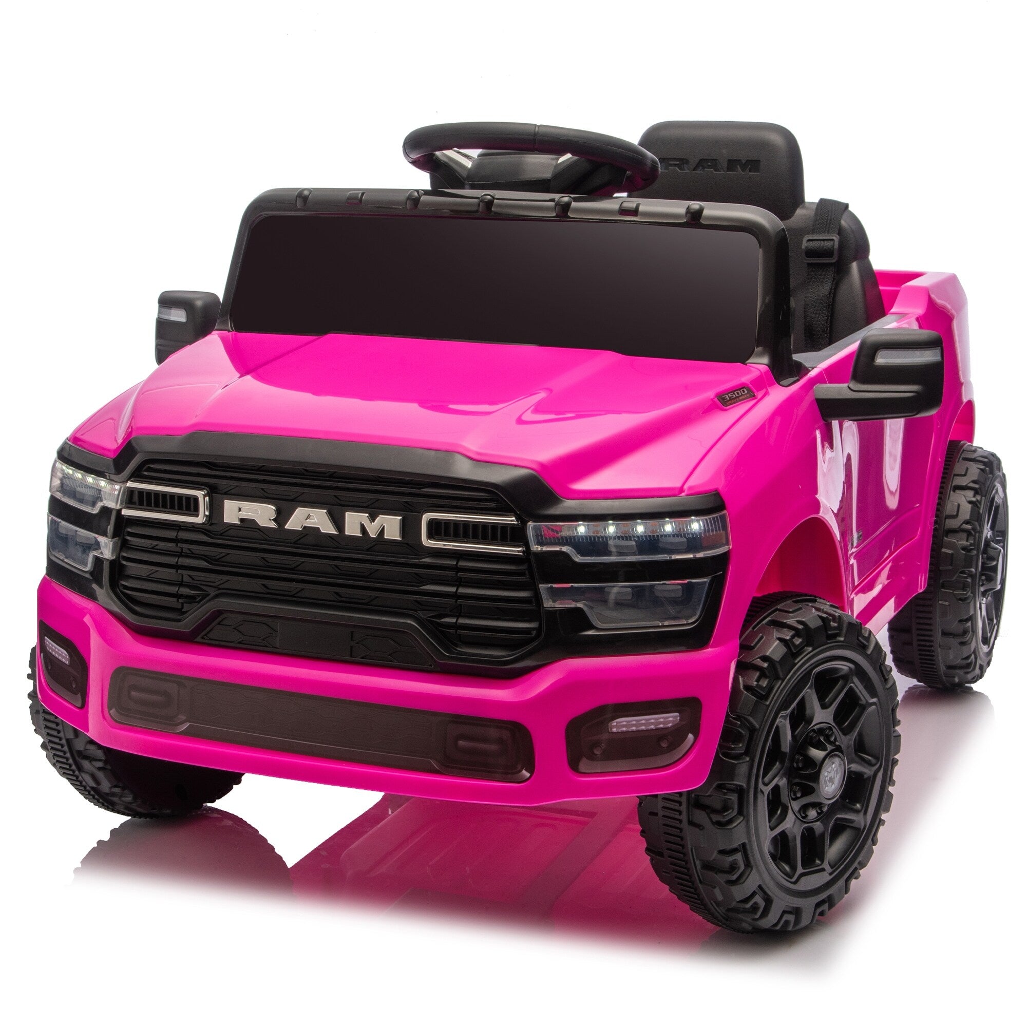 Stylish Kids Ride On Truck With Remote Control Pink Ride On Car With Bluetooth Music Led Headlights