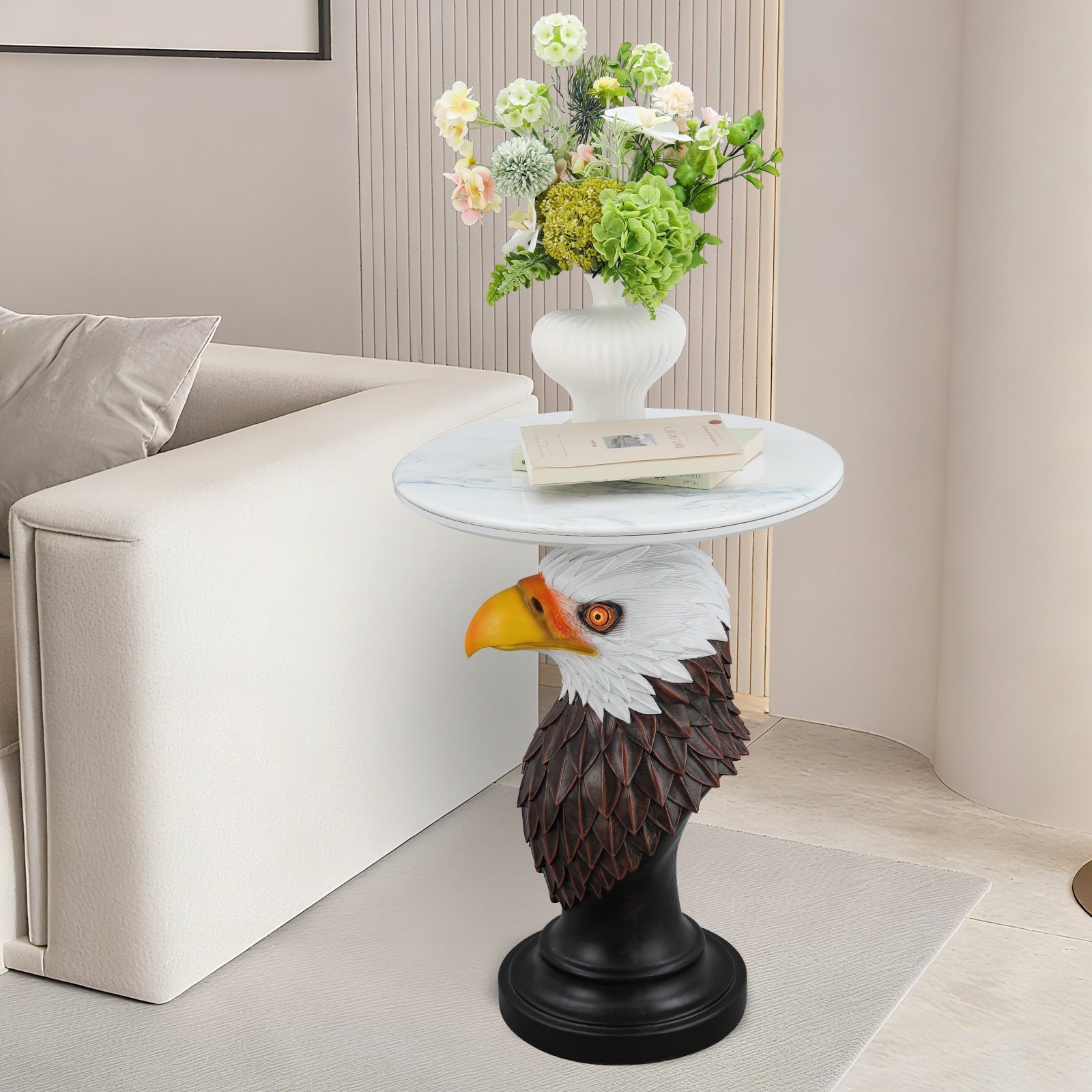 Stylish Side Table Sofa Table Living Room End Table Coffee Table End Table Brown Antique White Entryway Table