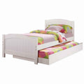 Stylish Twin Bed With Trundle White