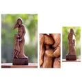Suar Wood Mother And Daughter Sculpture Handmade In Indonesia