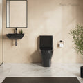 Sublime Ii One Piece 12 Rough In 1.1 1.6 Gpf Dual Top Flush Round Compact Toilet In Glossy Black