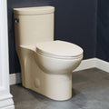 Sublime One Piece Elongated Left Side Flush Handle Toilet In Bisque 1.28 Gpf N A
