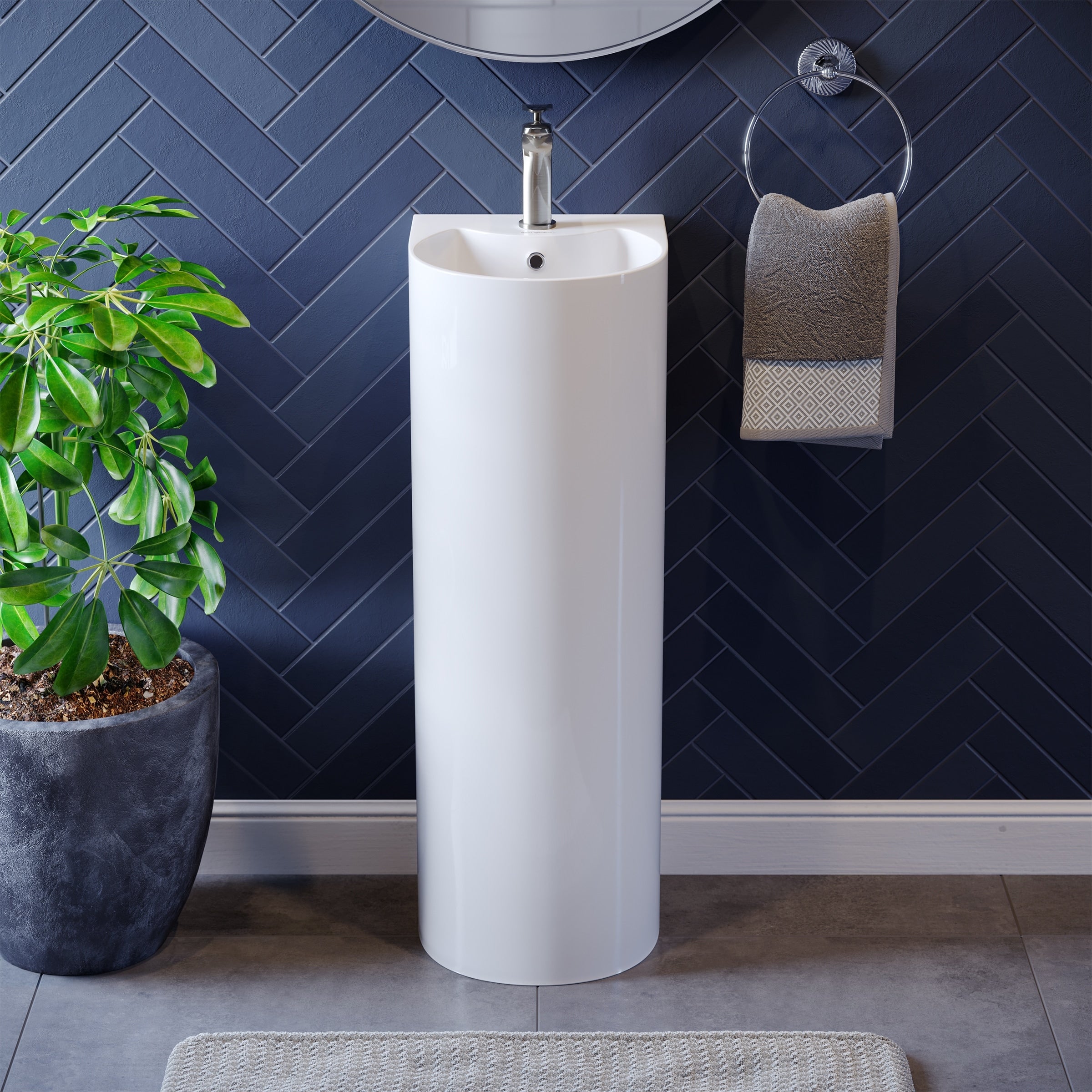 Sublime Rounded Basin Pedestal Sink