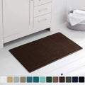 Subrtex Chenille Bathroom Rugs Soft Non Slip Super Water Absorbing Shower Mats