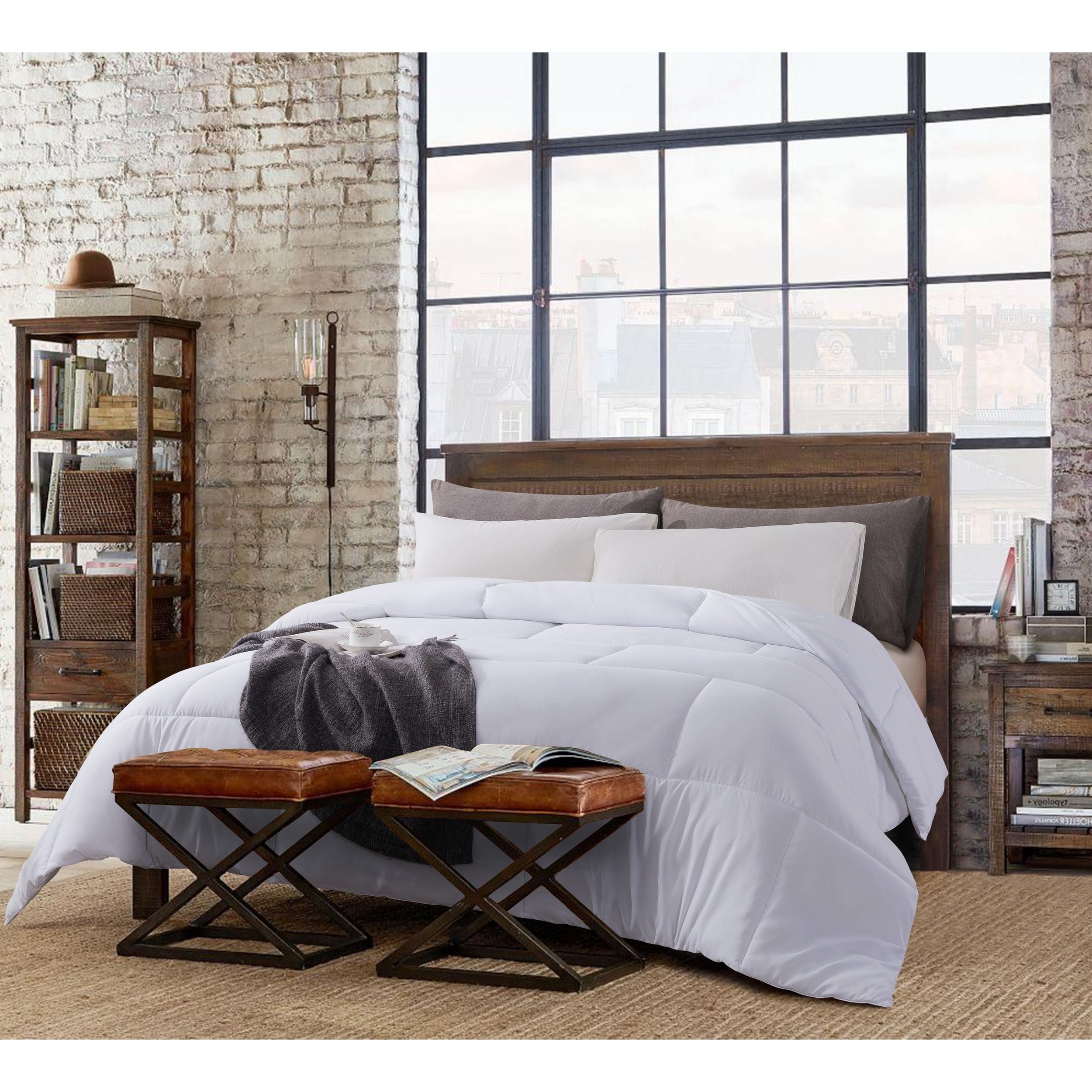 Subway Tile Stitch Down Alternative Comforter
