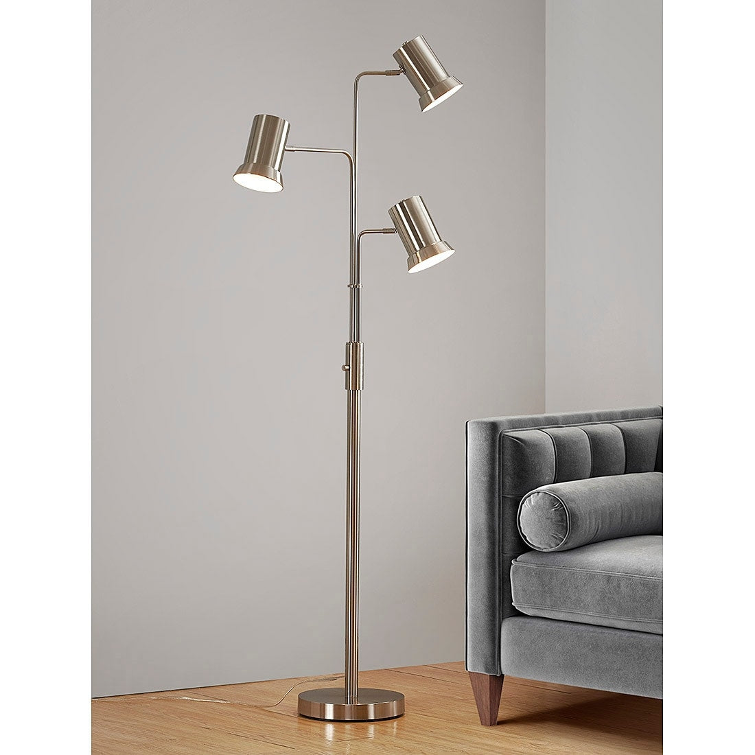 Homeglam Sudio 73 H 3 Lights Metal Floor Lamp.