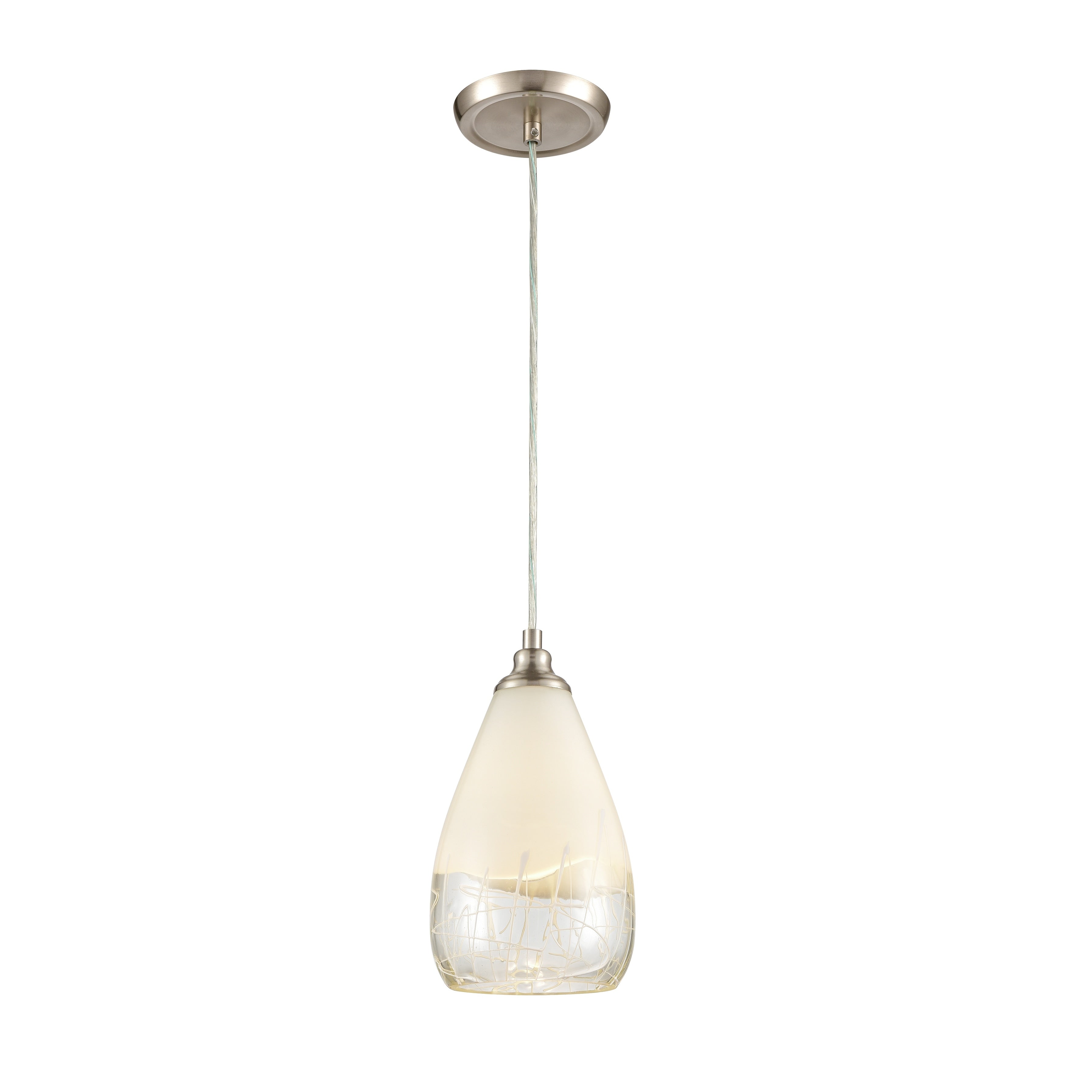 Sugarcoat 6 Inch Wide 1 Light Mini Pendant In Satin Nickel 6In W X 6In D X 11In H
