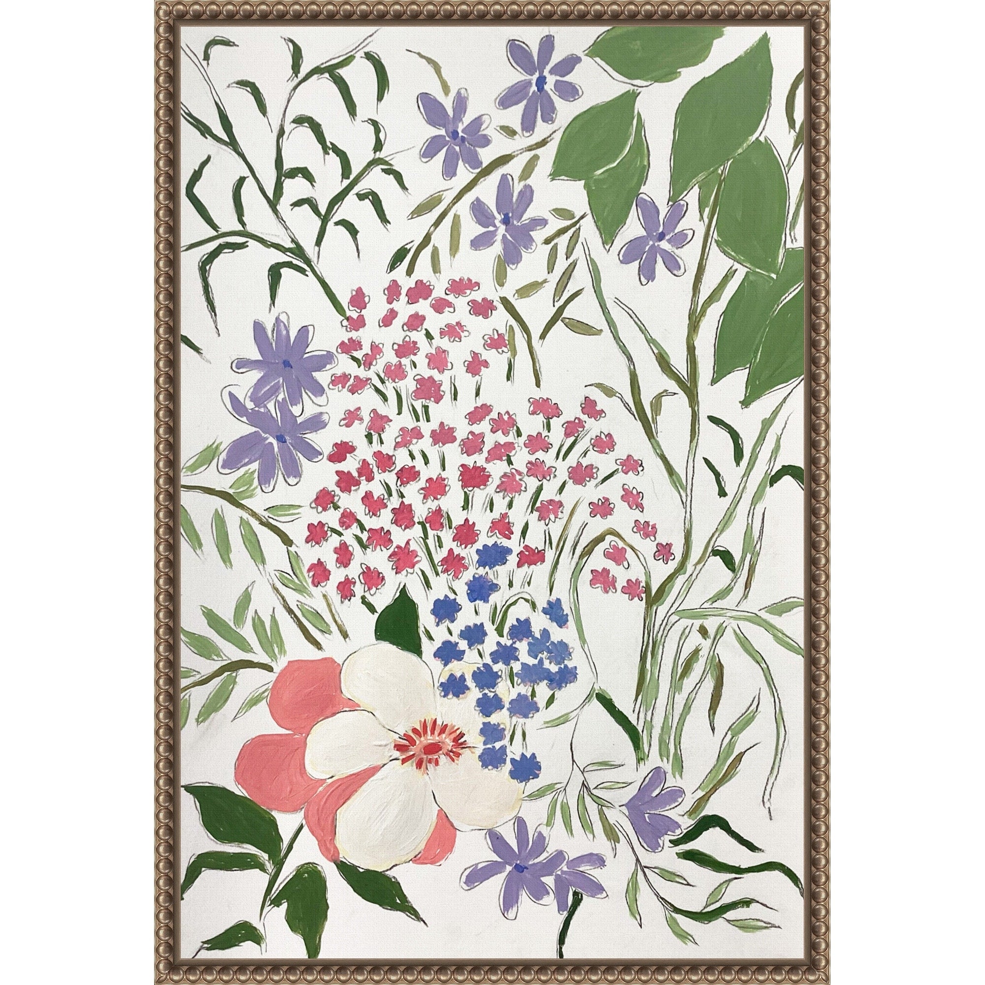 Summer Blossoms By Rushati Chowdhury Framed Canvas Wall Art