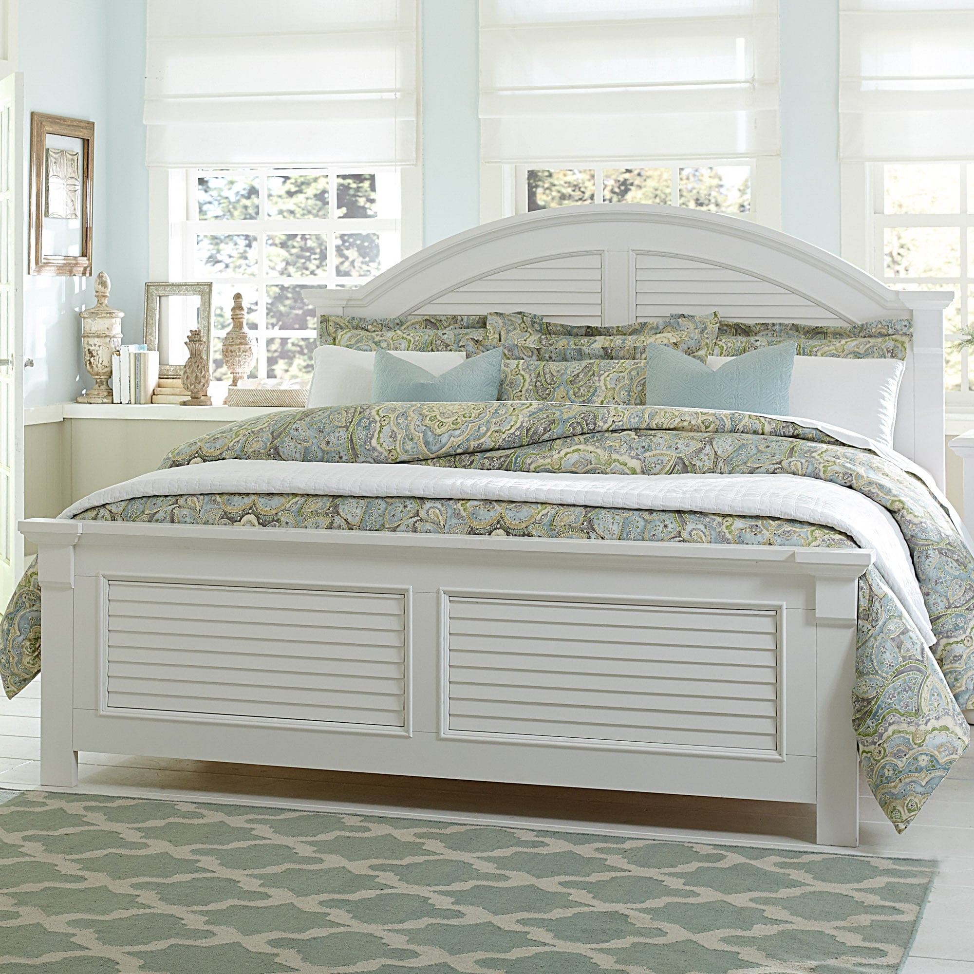 Summer House Oyster White Cottage Panel Bed