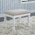 Summer House I Oyster White Vanity Stool