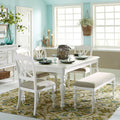 Summer House Oyster White 6 Piece Rectangular Table Dining Set