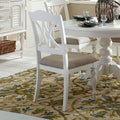 Summer Cottage White Splat Back Dining Chair