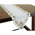 Summer Rose Embroidered Cutwork Table Runner 15 By 72 Inch