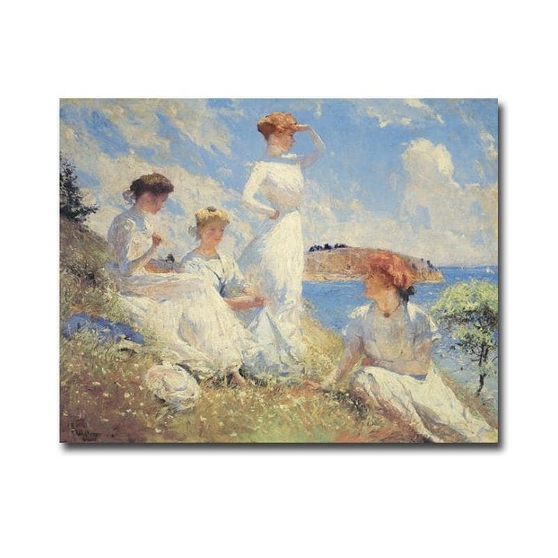 Summer By Frank Weston Benson Gallery Wrapped Canvas Giclee Art 12 In X 16 In Ready To Hang