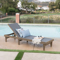 Summerland Outdoor Acacia Wood Mesh Chaise Lounge By Christopher Knight Home