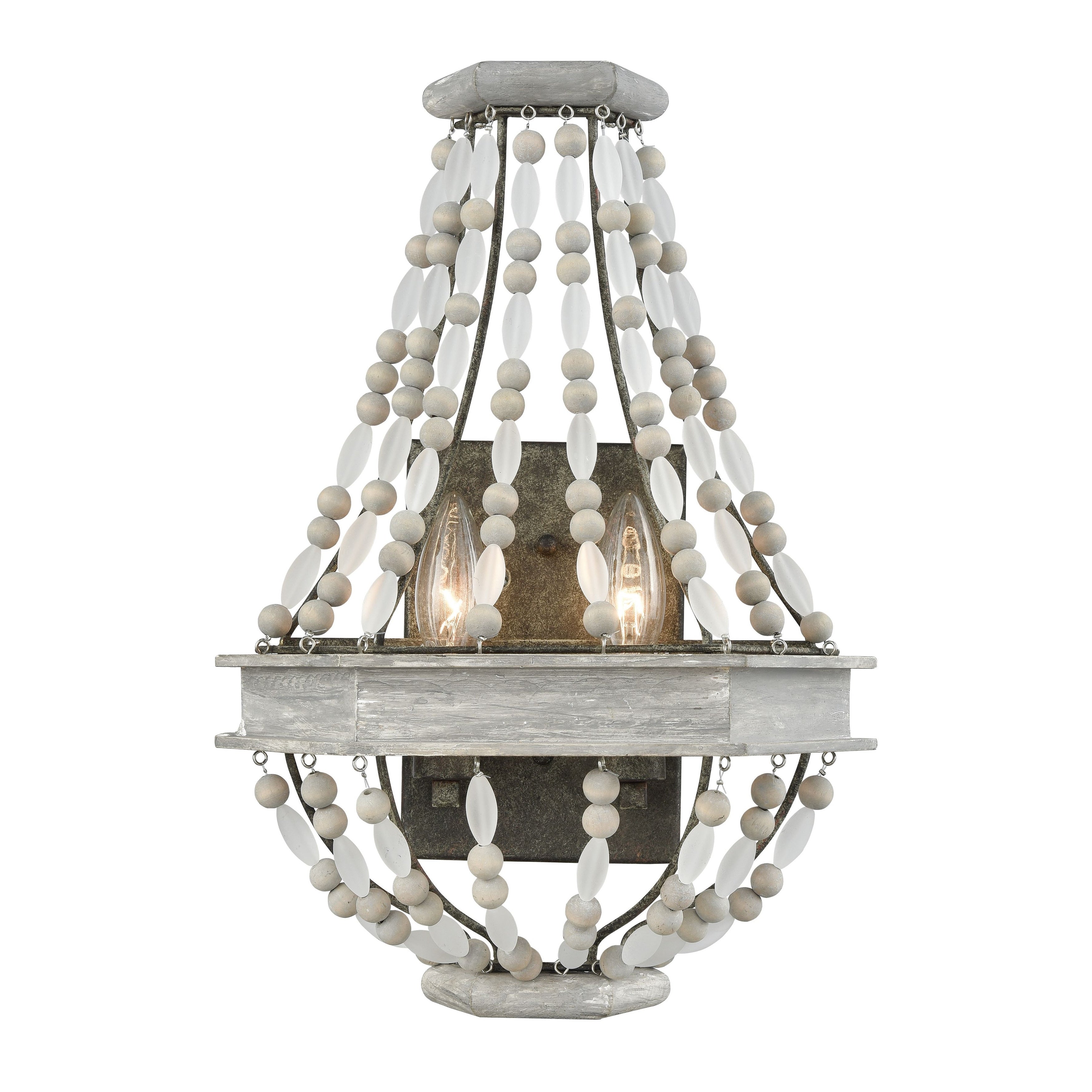 Summerton 16 High 2 Light Sconce Washed Gray 16 Inch Tall