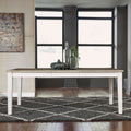 Summerville Soft White Wash And Brushed Grey Rectangular Leg Table