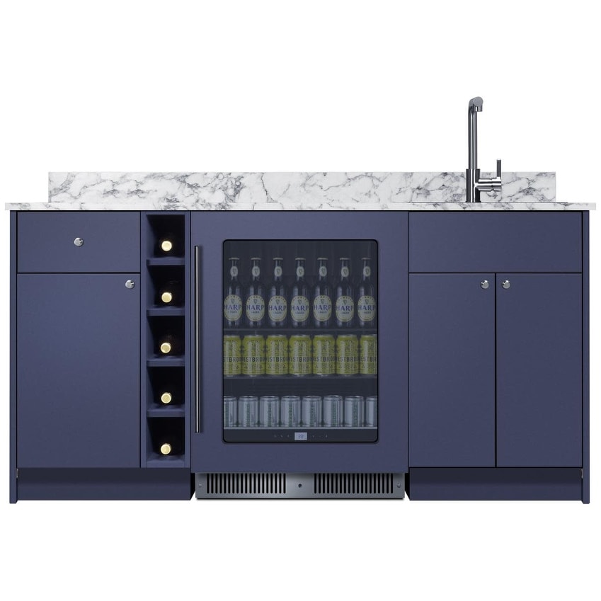 Summit Oasis35 Turnkey Oasis 68 1 2 Wide Wet Bar With Right Side Sink