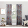 Sun Zero Andy Grey Floral Rod Pocket Room Darkening Curtain Panel