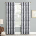 Sun Zero Darren Distressed Global Blackout Lined Grommet Curtain Panel