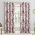 Sun Zero Sahar Grommeted Room Darkening Medallion Print Curtain Panel