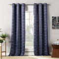 Sun Zero Saki Shibori Print Blackout Grommet Curtain Panel Single Panel