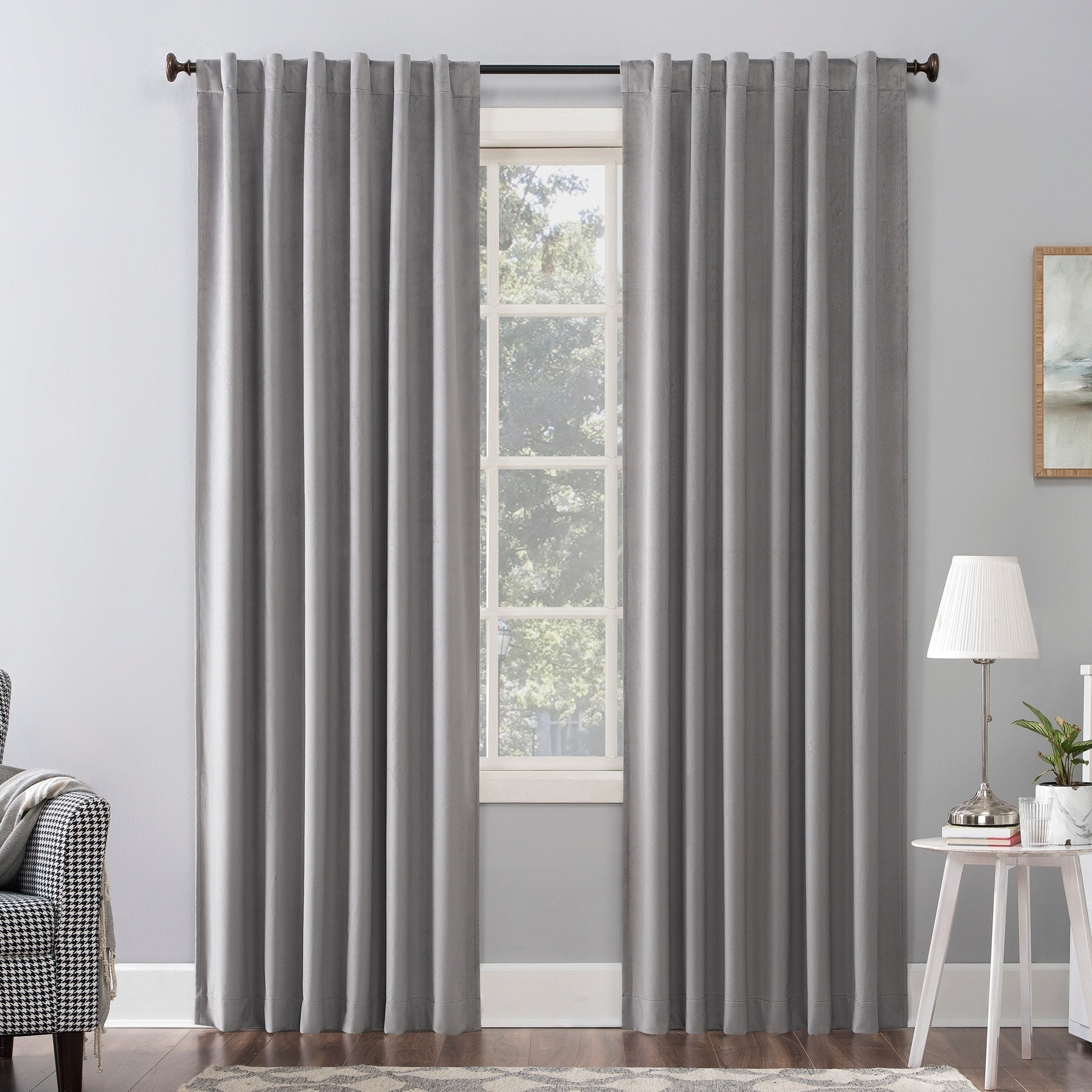 Sun Zero Velvet Thermal Extreme Total Blackout Back Tab Curtain Panel
