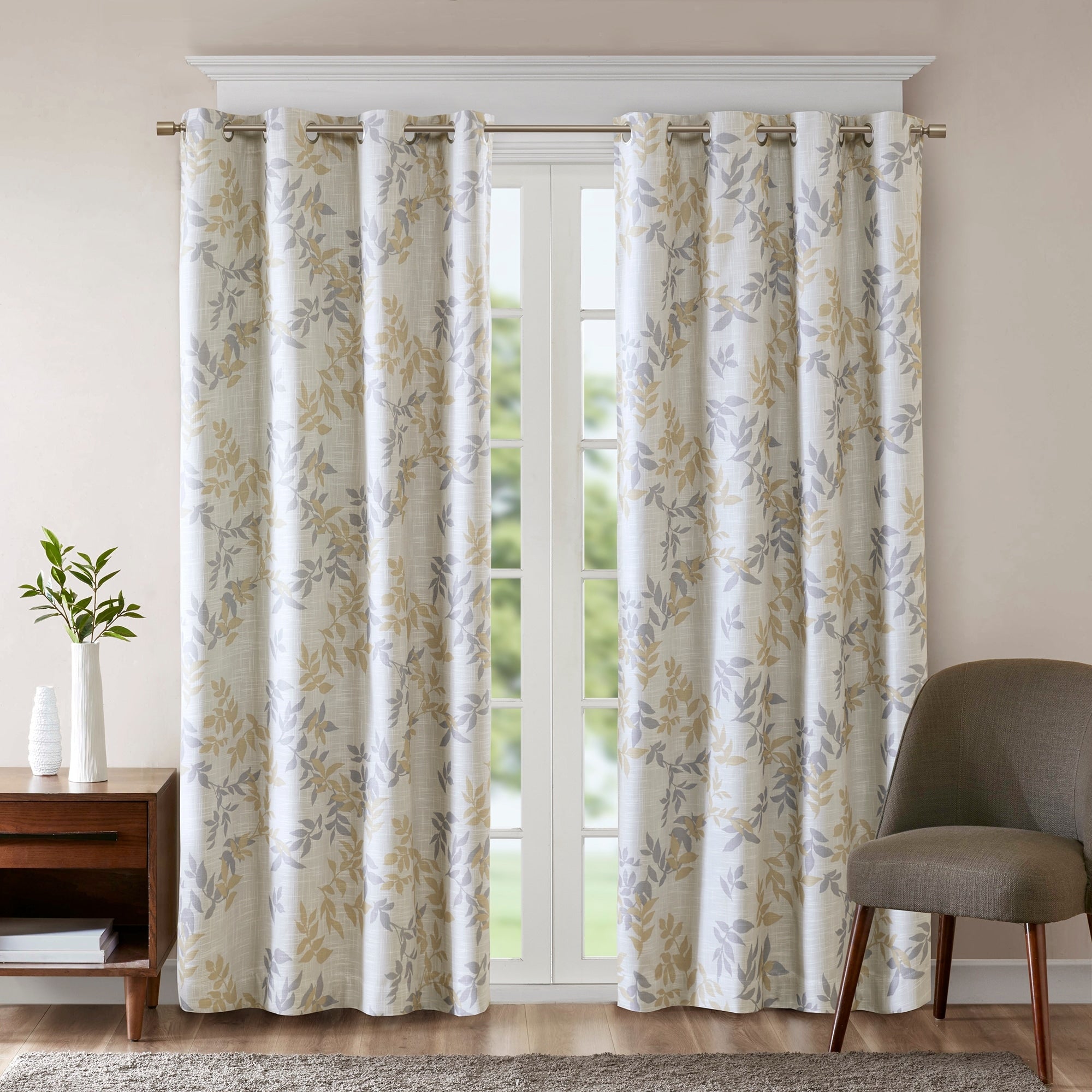 Sunsmart April Printed Botanical Blackout Single Curtain Panel