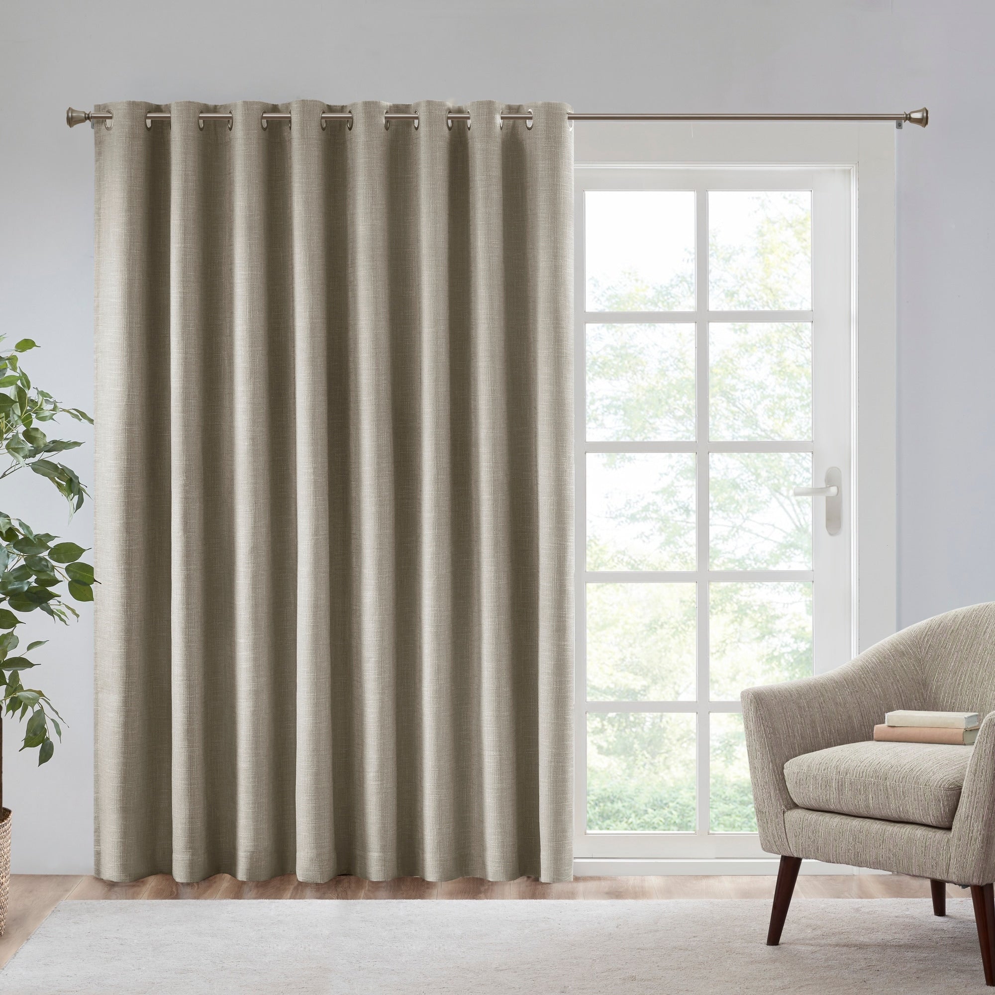 Sunsmart Arlie Printed Heathered Blackout Patio Panel 100X84