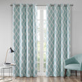 Sunsmart Kagen Basket Weave Printed Ikat Blackout Curtain Panel
