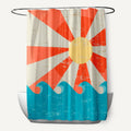 Sunbeams Geometric Print Shower Curtain