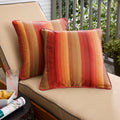 Humble Haute Sunbrella Astoria Sunset Stripe Indoor Outdoor Corded Pillow Set Of 2