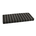 Sunbrella Black Grey Stripe Indoor Outdoor Bench Cushion 37 To 48 By Humble Haute