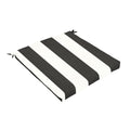 Sunbrella Black White Stripe Indoor Outdoor Chair Cushion 20 In W X 20 In D