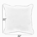 Sunbrella Blue Taupe Stripe With Silver Grey Indoor Outdoor Square Pillow Set Of 2