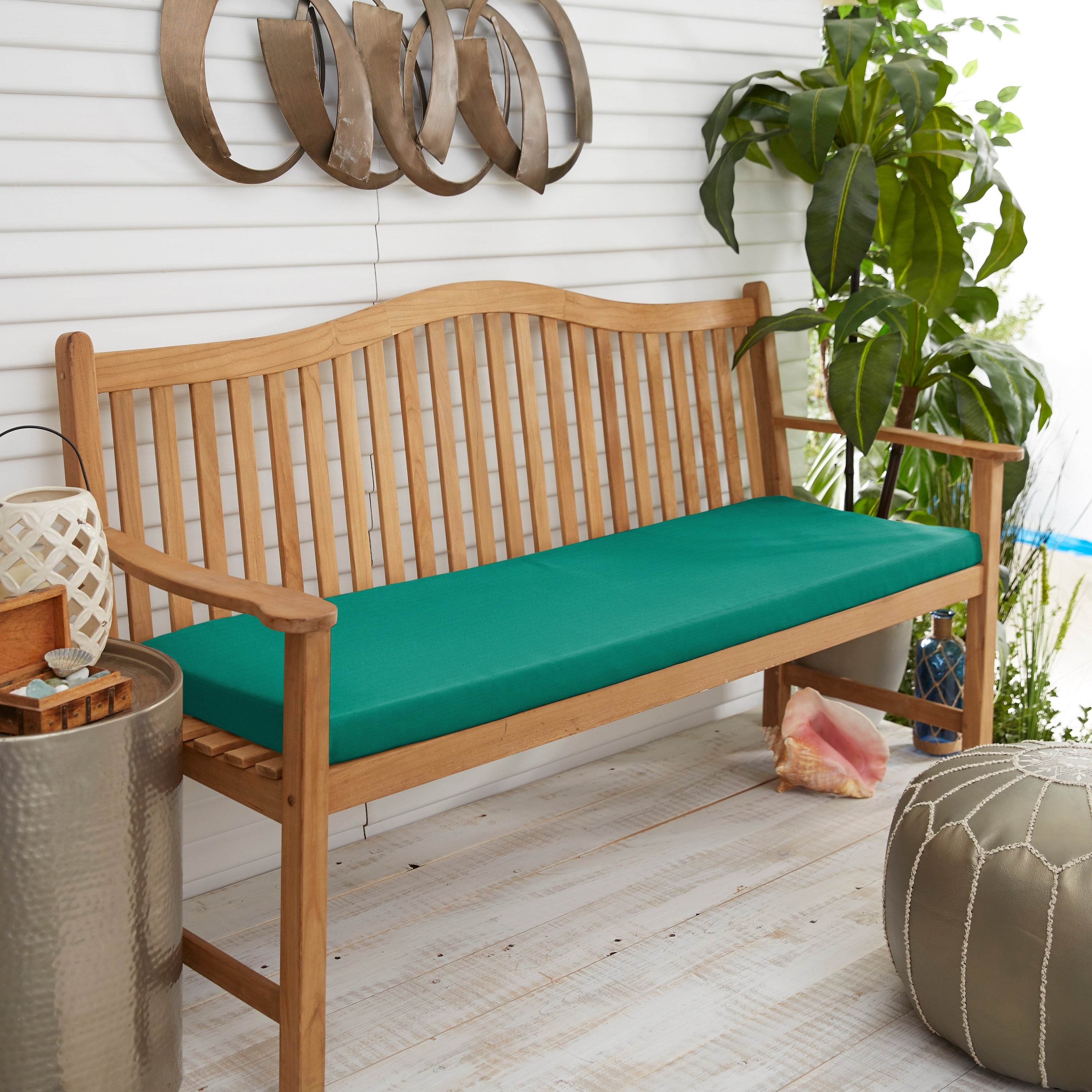 Sunbrella Canvas 55 In X 18 In X 2 In Bench Cushion Bristol 55 In X 18 In X 2 In