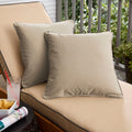 Clara Outdoor Beige Pillows Made With Sunbrella Set Of 2