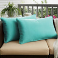 Sunbrella Canvas Aruba Indoor Outdoor Lumbar Pillows Set Of 2