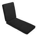 Sunbrella Canvas Black Indoor Outdoor Hinged Cushion Corded