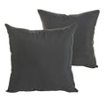 Sunbrella Canvas Black Indoor Outdoor Square Knife Edge Pillow Set