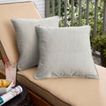 Sunbrella Granite Grey Indoor Outdoor Corded Pillow Set Of 2