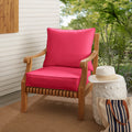Sunbrella Canvas Hot Pink Indoor Outdoor Pillow And Cushion Set Corded 23 X 25 X 5