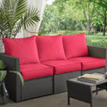 Sunbrella Canvas Hot Pink Indoor Outdoor Sofa Pillow Cushion Set Corded 23 X 25 X 5