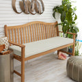Sunbrella Canvas Ivory Indoor Outdoor Bench Cushion 55 To 60 Corded