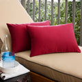 Charisma Outdoor Red Pillow Made With Sunbrella Set Of 2