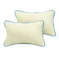 Sunbrella Canvas Natural Canvas Capri Indoor Outdoor Pillow Set