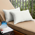 Humble Haute Sunbrella Canvas Natural Indoor Outdoor Corded Pillow Set Of 2