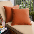 Sawyer Sunbrella Canvas Rust Indoor Outdoor 20 Inch Corded Pillow Set