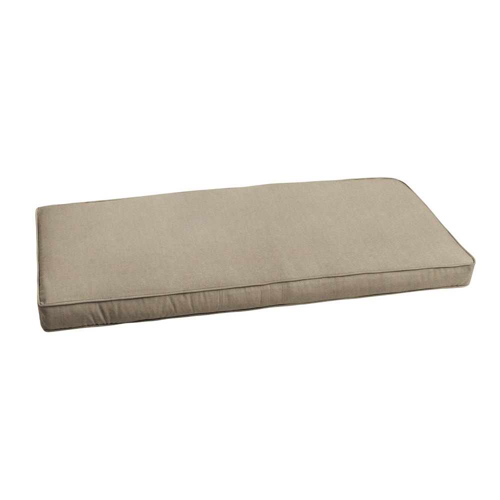 Sunbrella Canvas Taupe Indoor Outdoor Bench Cushion 56 To 60 By Humble Haute