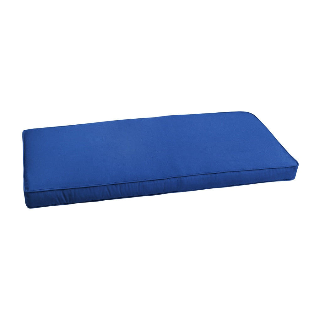 Sunbrella Canvas True Blue Indoor Outdoor Bench Cushion 55 To 60 By Humble Haute